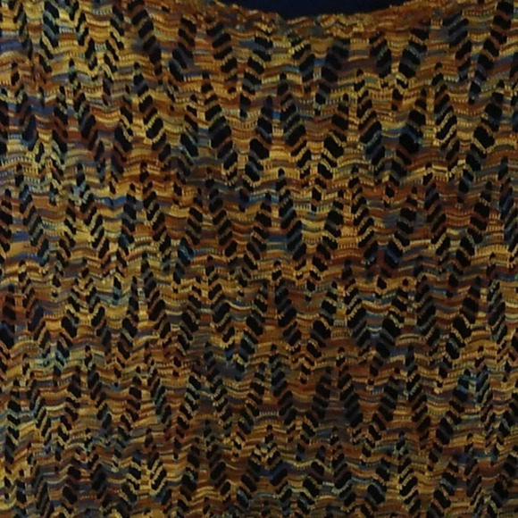 ONE WORLD SHEER CROCHET SHORT SLEEVE OVER TANK TOP,FALL COLORS, TUNIC - Picture 2 of 9